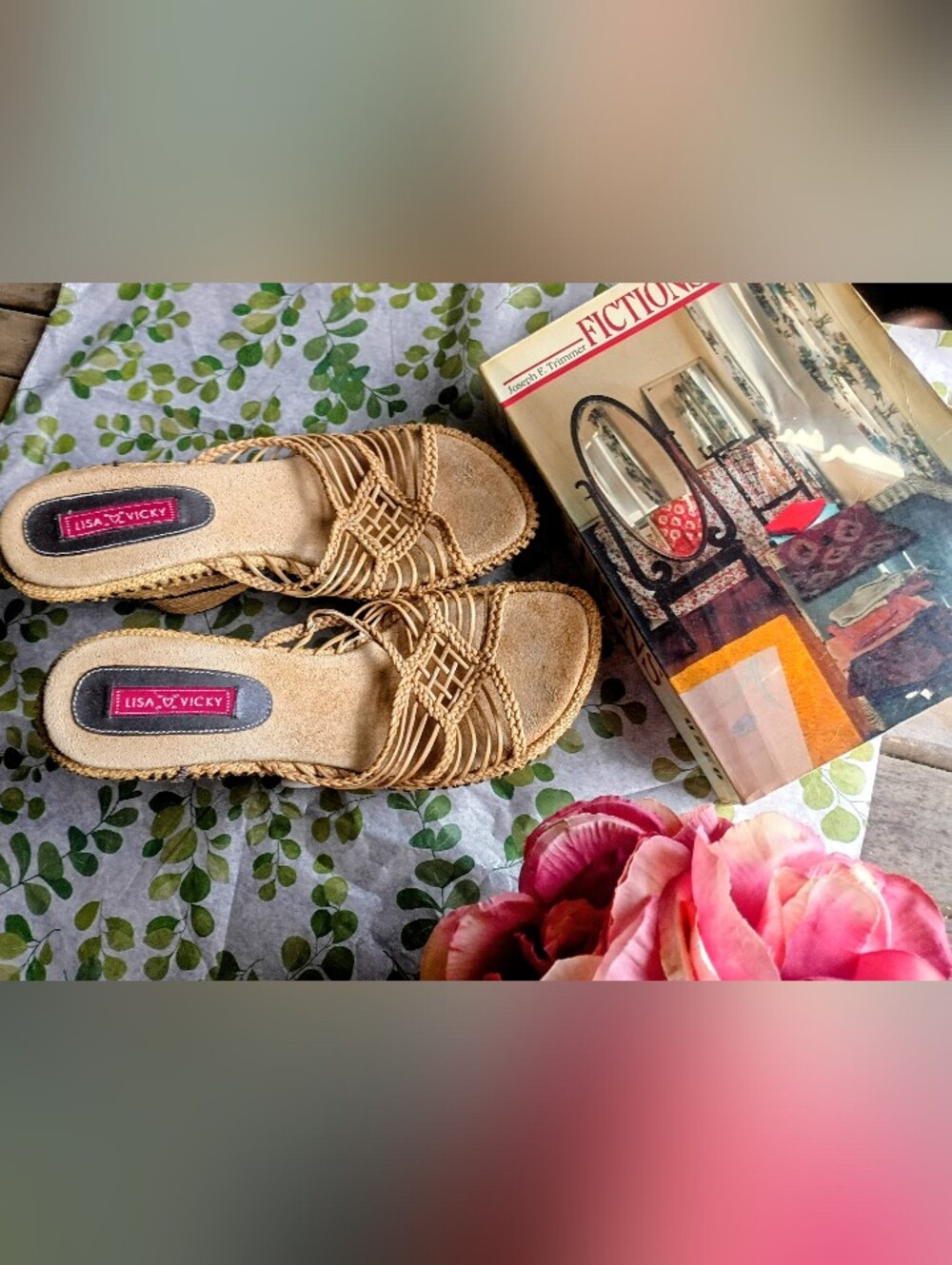 Lisa Vicky Tan Braided Slide Sandals for Women